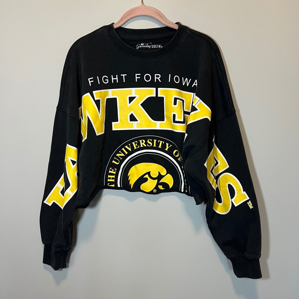 Gameday Social University of Iowa Hawkeyes Cropped Sweatshirt Women's Medium